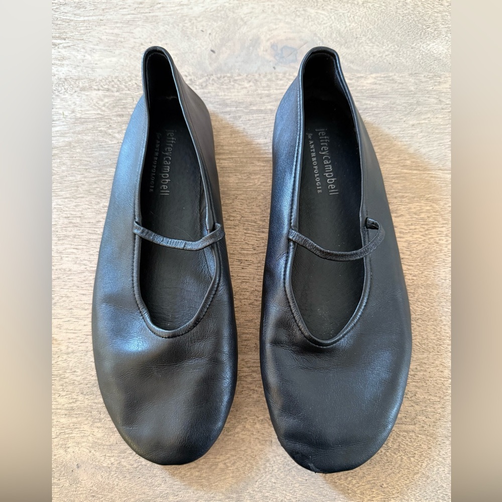 Jeffrey Campbell Dancerina Mary-Jane Ballet Flats in Black, Size 7
